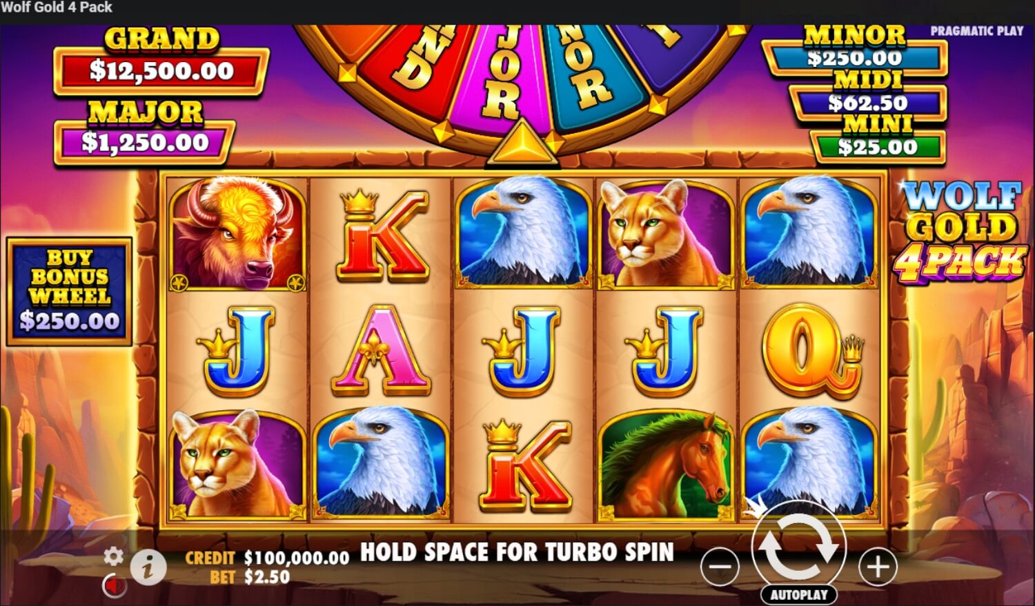 Wolf Gold 4 Pack (Pragmatic Play)